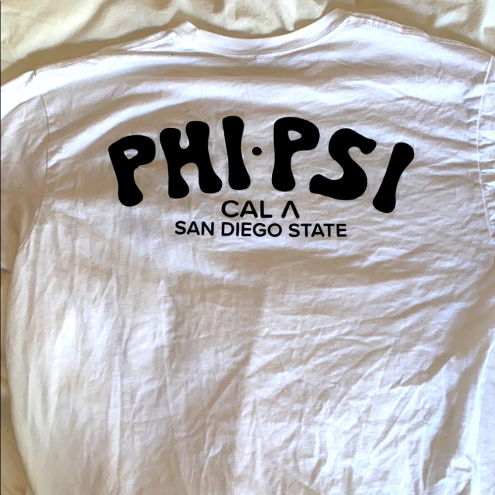 Fraternity Phi Psi SDSU white T shirt